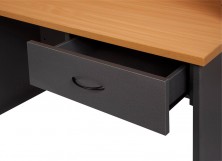 HDKP1D 1 Single Drawer Fitted Pedestal. No Lock. Charcoal Only. Drawer Pedestal Optional Extra